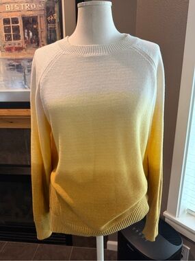 Women’s Loft Ombre Crewneck Sweater - Yellow Cream